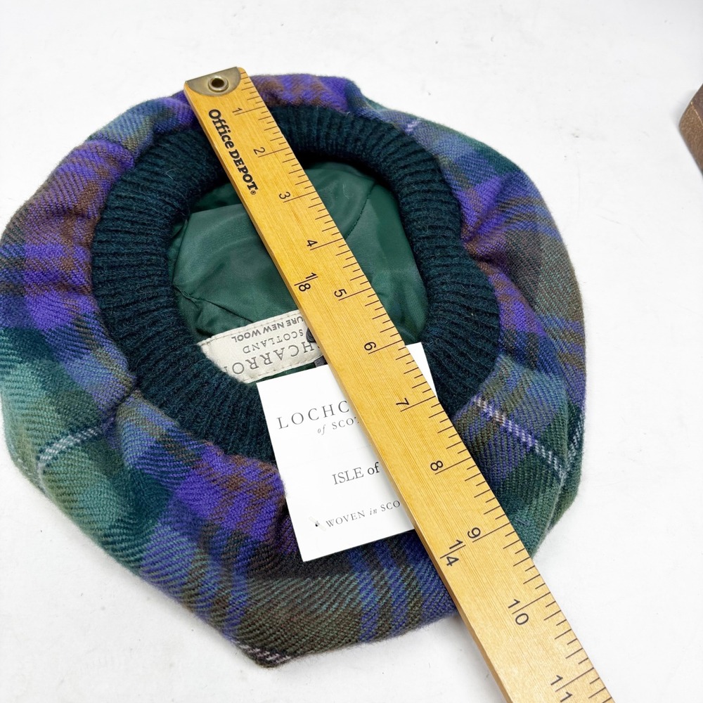 Lochcarron of Scotland Isle of Skye Tartan Wool Tam O Shanter Beret Hat NWT - Picture 6 of 7